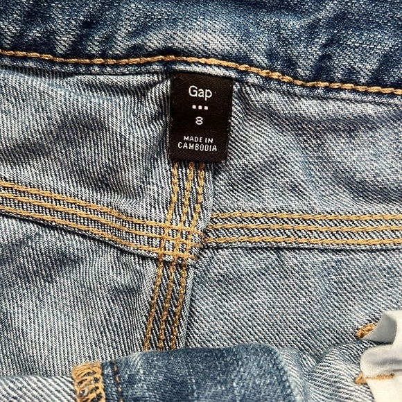 Gap Factory Jean Shorts size 8 med light Wash retro - Picture 3 of 9